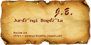 Jurányi Bogáta névjegykártya